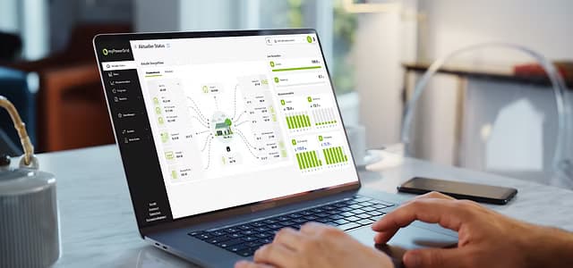Visualisierung der Speichersteuerung im Amperix Dashboard